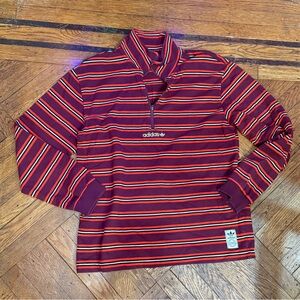 Adidas Striped Pullover quarter zip